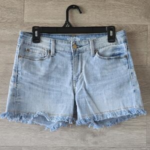 Signature Frayed Hem Light Blue Jean Shorts